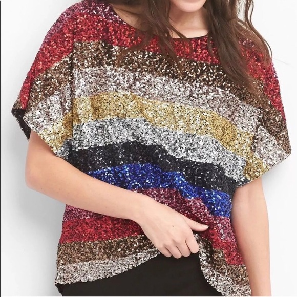 sequin top xl